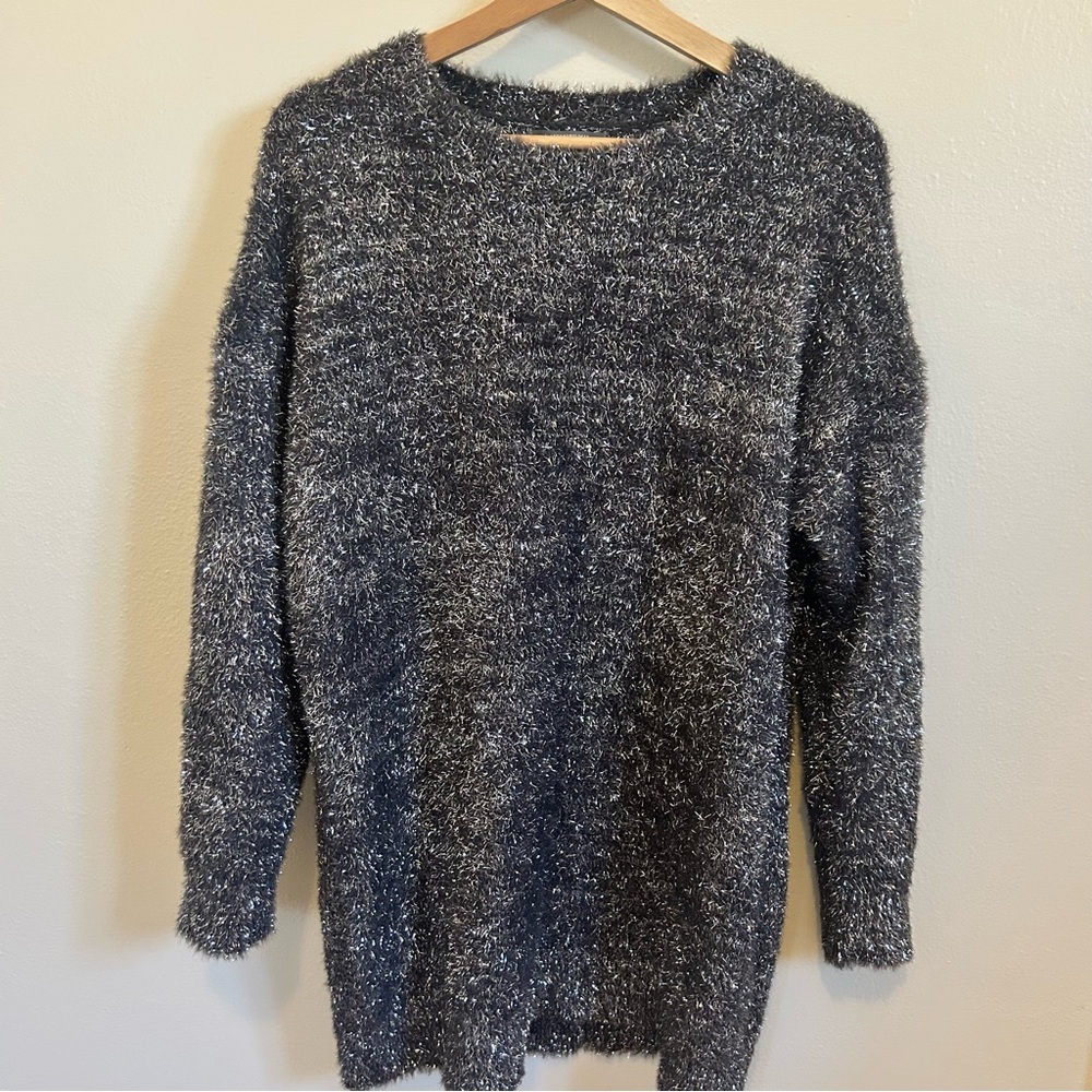 Anthropologie Eyelash shimmer Sweater Tunic Dress Holiday‎ Size XS